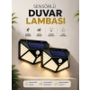 Solar Sensörlü Duvar Lambası Bahçe Lambaso Parlak Beyaz Işık Suya Dayanıklı