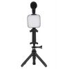 Telefon Tutucu Mini Mikrofonlu Tripod Vlog Çekim Video