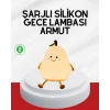 USB Şarjlı Armut Gece Lambası Dokunmatik Renk Değişimli