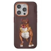 Venco Apple iPhone 15 Pro Perma Desenli Kapak - Kahverengi