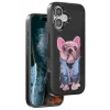 Venco Apple iPhone 16 Cute Desenli Kapak - Siyah