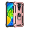 Xiaomi Redmi Note 9 Kılıf Sofya Yüzüklü Silikon Kapak - Rose