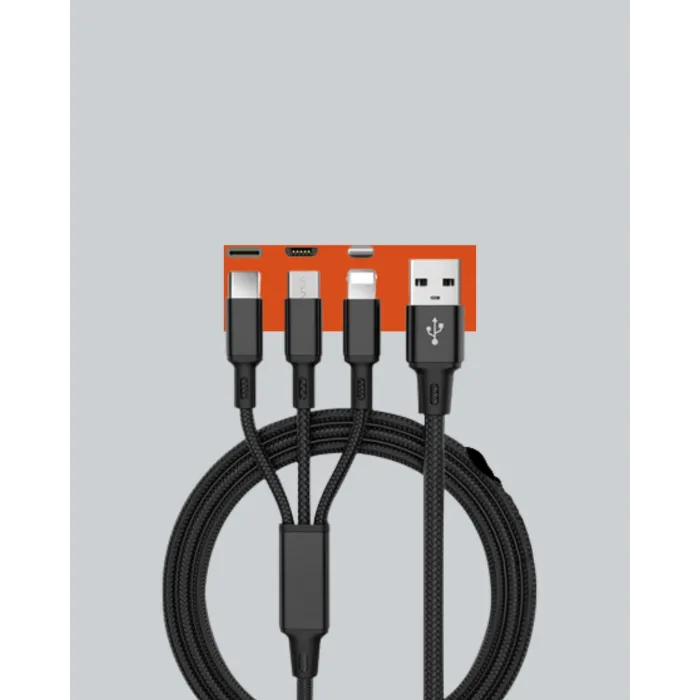 3’ü 1 Arada Hızlı Şarj Kablosu