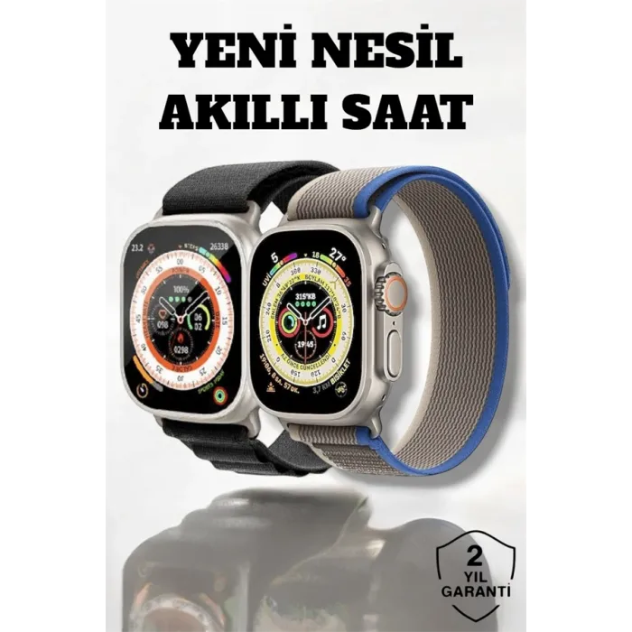 49MM Ekranlı, Kan Basıncı ve Adımsayar Özellikli Bluetooth Akıllı Saat