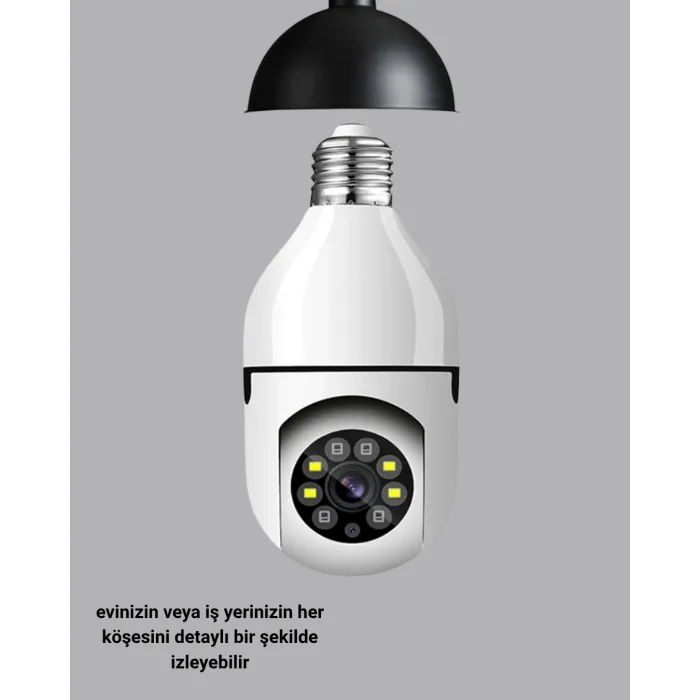 Akıllı Duy Kamera Gece Görüşlü ve Hareket Algılama Sensörlü