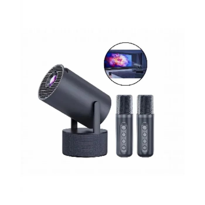 Akıllı Projeksiyon Cihazı Karaoke Mikrofonlu 1080P Android