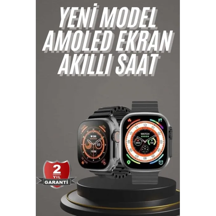 Akıllı Saat Kordon Hediyeli Güçlü Batarya Kapasiteli Titreşimli Bildirim Görme Unisex