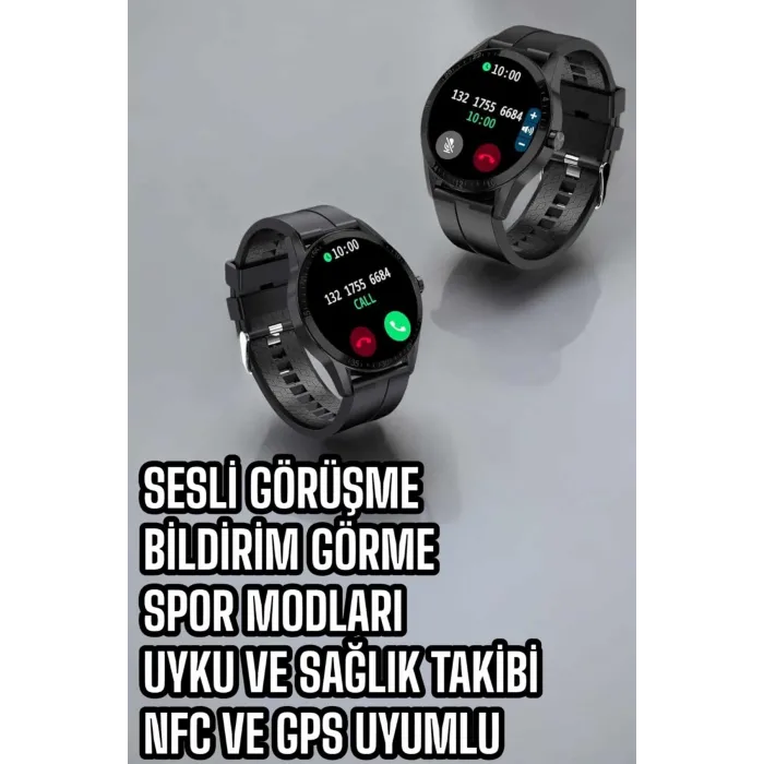 Akıllı Saat Sesli Görüşme Bluetooth Bağlantılı 3 Kordonlu