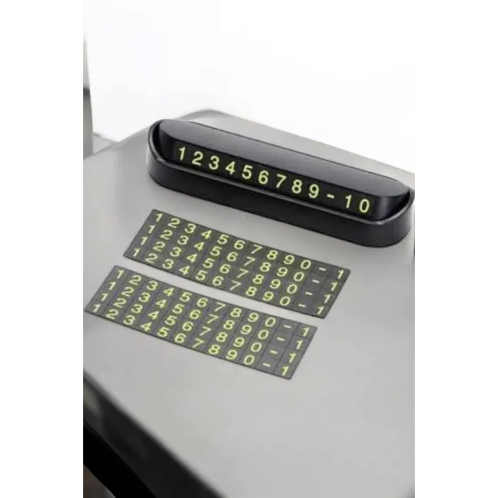 Araba Park Numaratörü Araç İçi Numaralık Değiştirilebilir Çevirmeli Mini