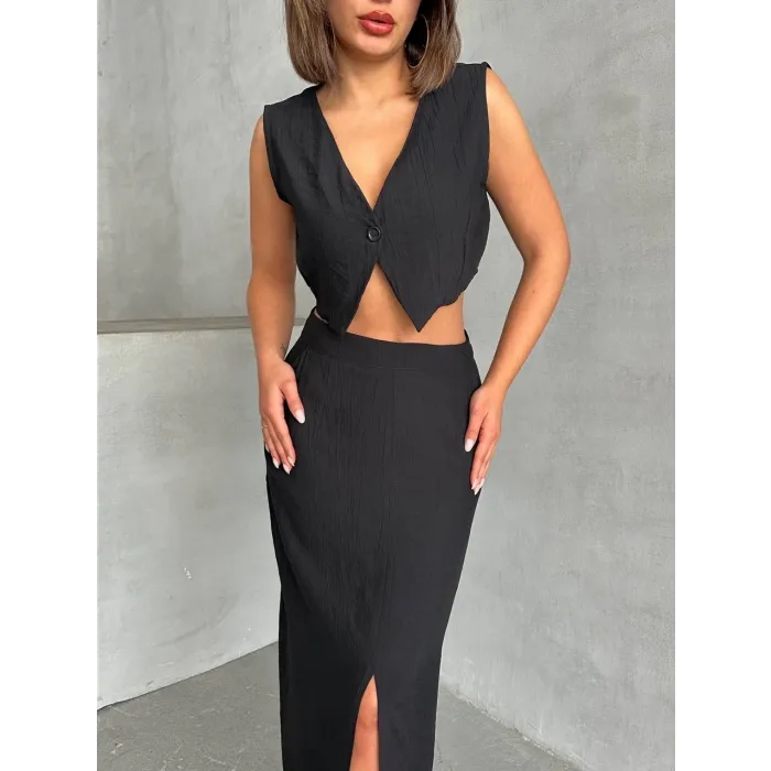 Çilek takım etek yelek