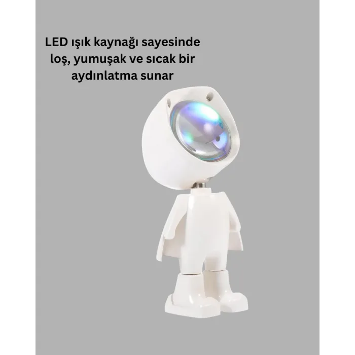 Dekoratif Gün Batımı Işığı – Astronot Figürlü