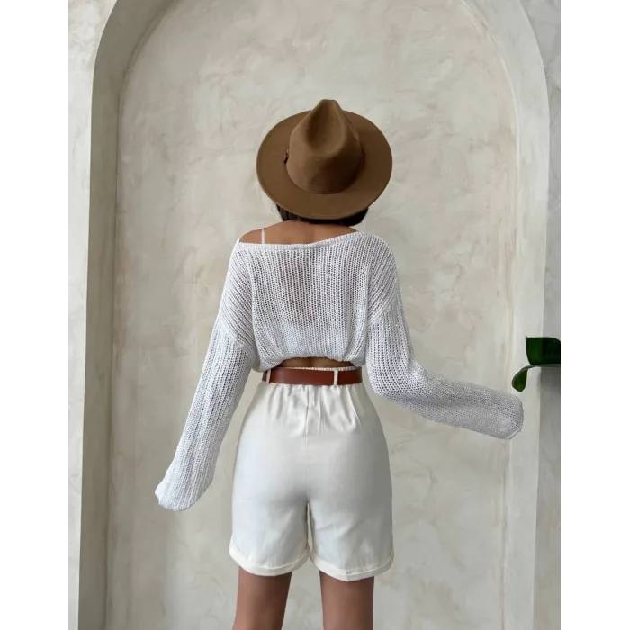 Gabardin kumaş şort