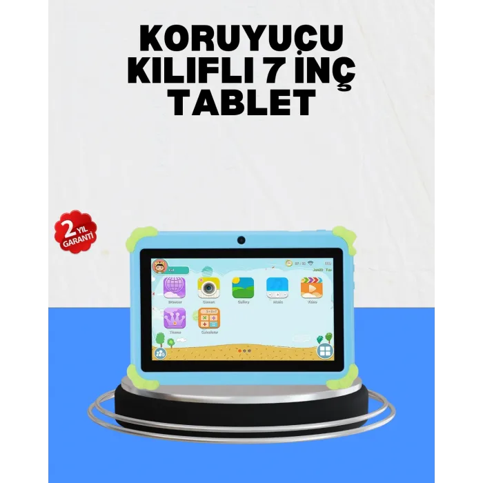 HD Ekranlı 7 İnç Tablet WiFi ve Bluetooth Bağlantılı