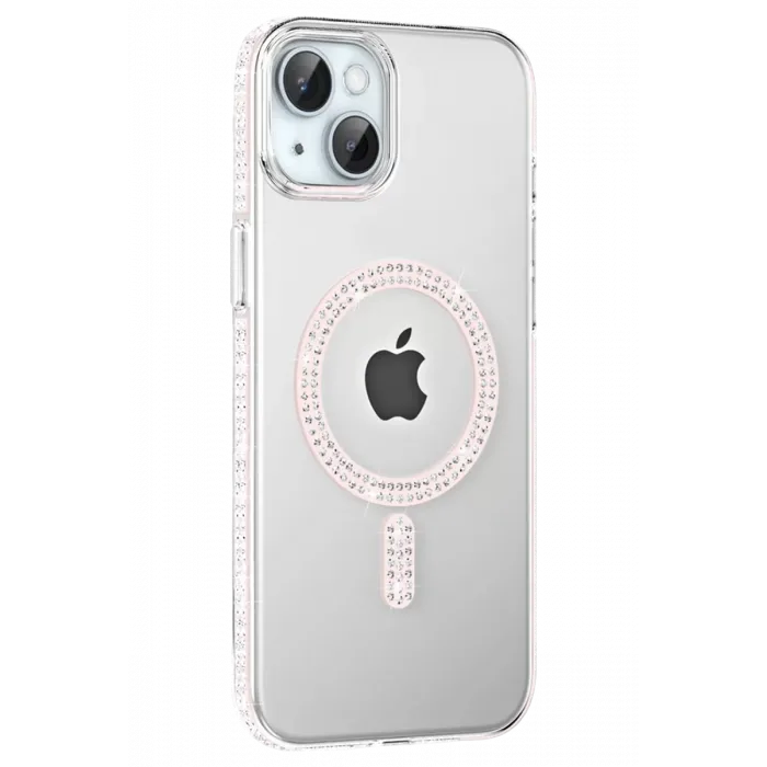 Joko Apple iPhone 14 Move Taşlı Magsafe Kapak - Gümüş