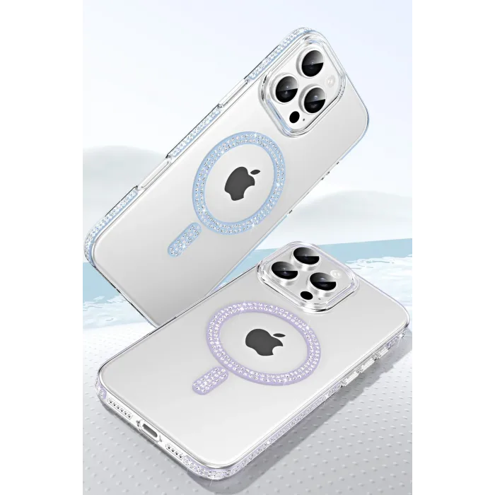 Joko Apple iPhone 14 Move Taşlı Magsafe Kapak - Natural Grey