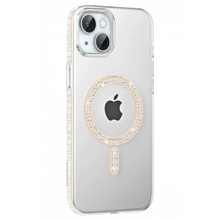 Joko Apple iPhone 14 Move Taşlı Magsafe Kapak - Pembe