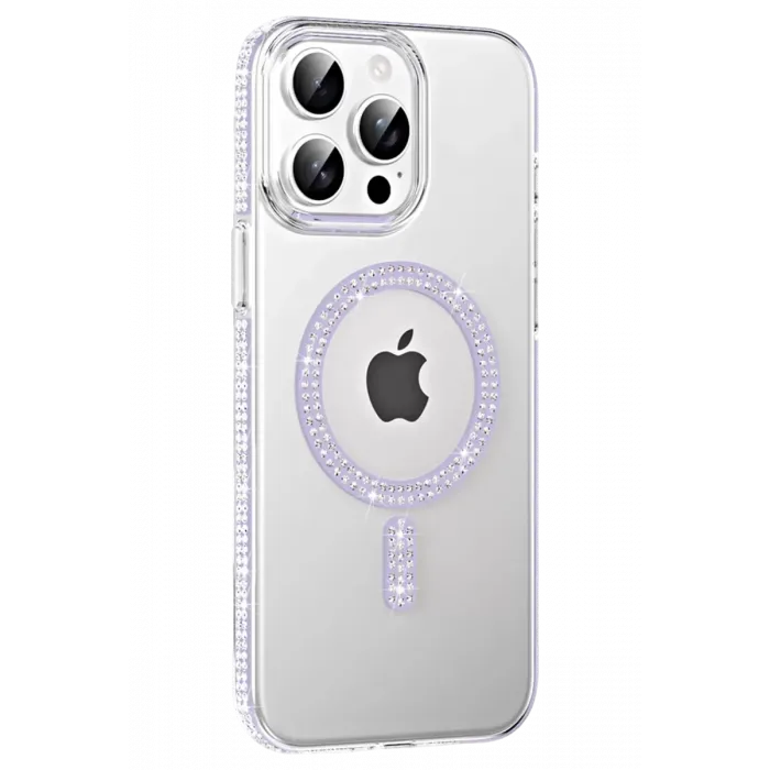 Joko Apple iPhone 14 Pro Max Move Taşlı Magsafe Kapak - Lila