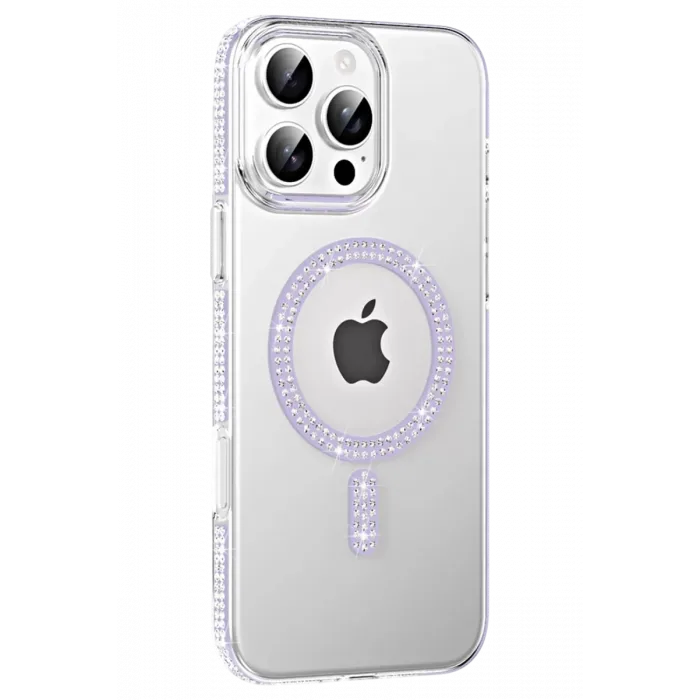 Joko Apple iPhone 16 Pro Max Move Taşlı Magsafe Kapak - Lila