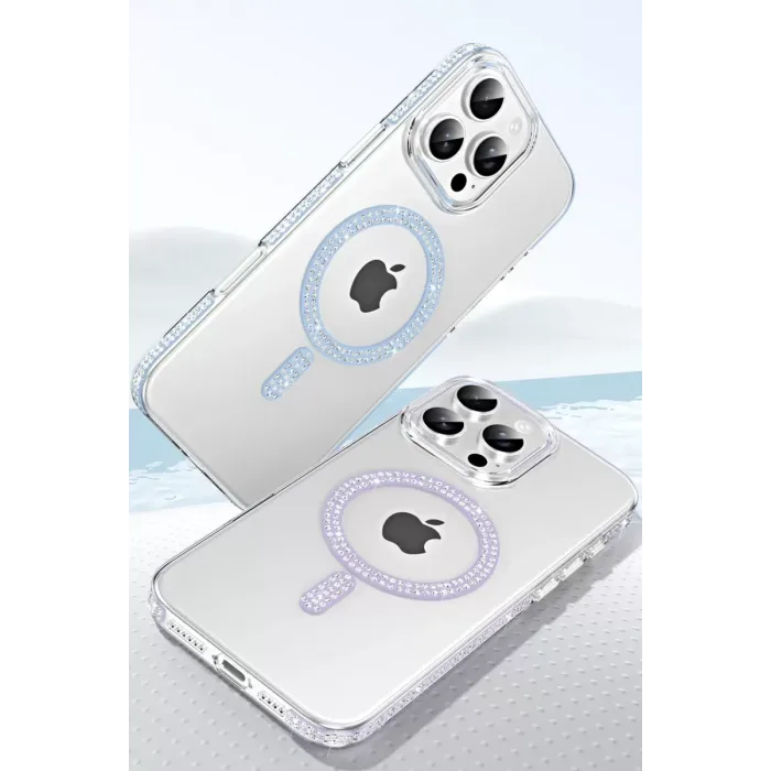 Joko Apple iPhone 16 Pro Max Move Taşlı Magsafe Kapak - Lila