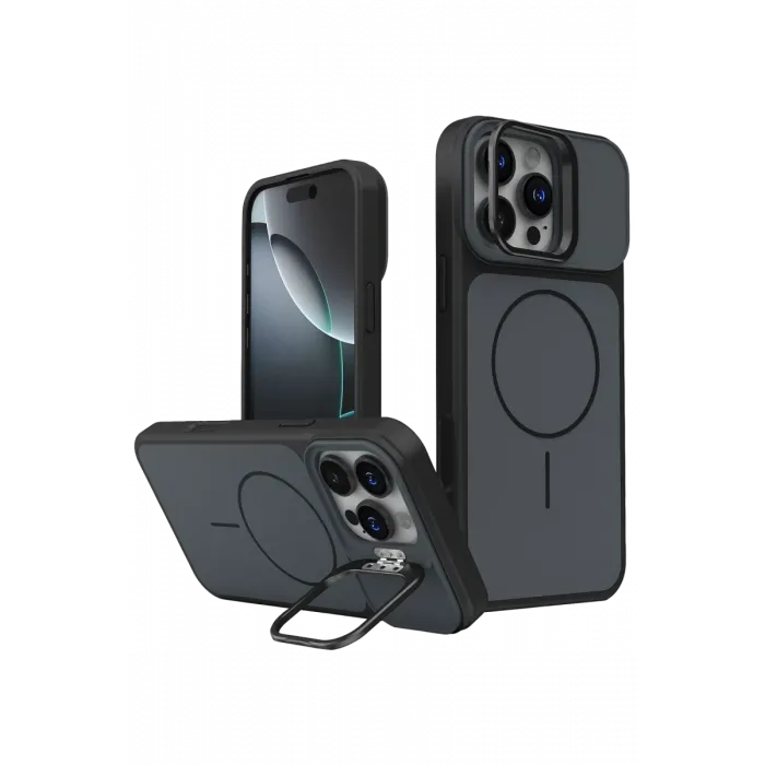 Joko Apple iPhone 16 Pro Max Pale Magsafe Standlı Kapak - Siyah