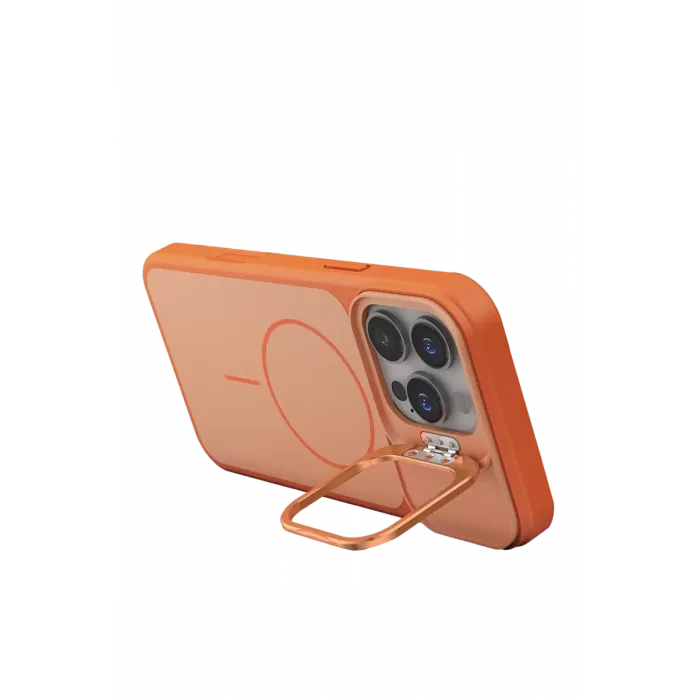 Joko Apple iPhone 16 Pro Max Pale Magsafe Standlı Kapak - Turuncu