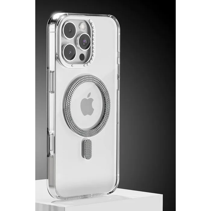 Joko Apple iPhone 16 Pro Max Tash Diamond Magsafe Kapak - Beyaz