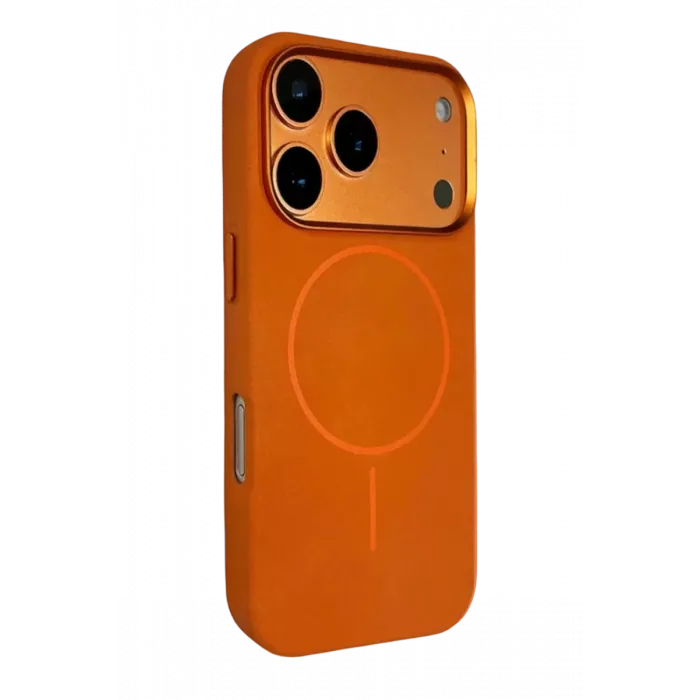 Joko Apple iPhone 17 Pro Luno Deri Magsafe Kapak - Turuncu