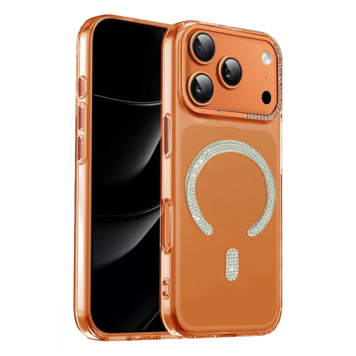 Joko Apple iPhone 17 Pro Max Tash Diamond Magsafe Kapak - Turuncu