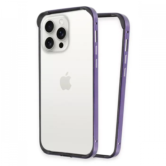 Joko iPhone 14 Pro Max Land Bumper Koruma Kapak - Derin Mor