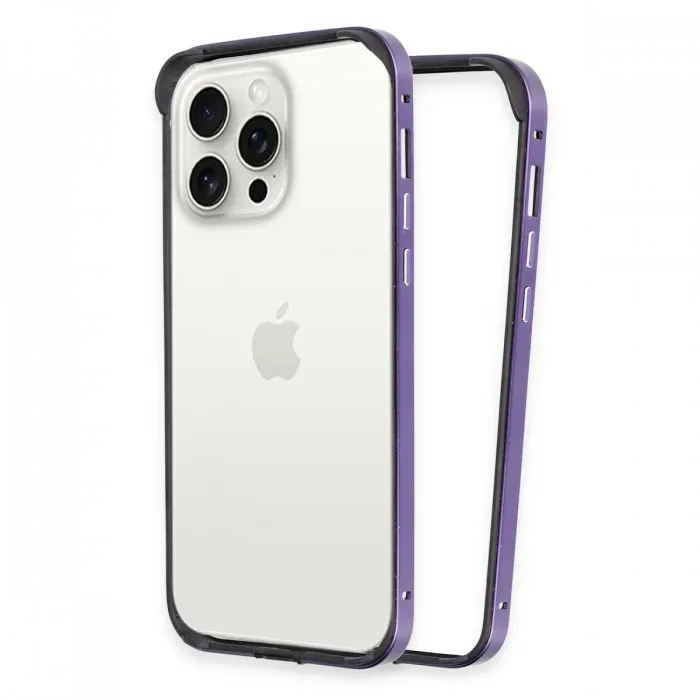 Joko iPhone 14 Pro Max Land Bumper Koruma Kapak - Derin Mor