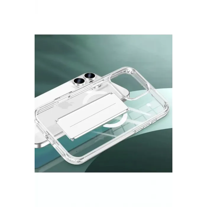 Joko iPhone 15 Kılıf Alfa Magsafe Standlı Kapak - Şeffaf