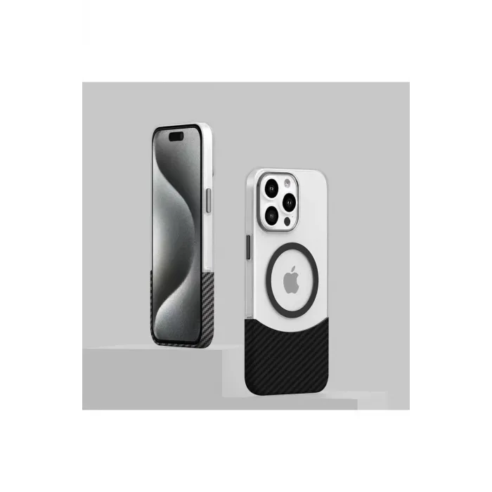 Joko iPhone 16 Carbon Puzzle Magsafe Kapak - Siyah-2