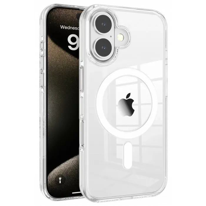 Joko iPhone 16 Gleam PC Sert Magsafe Kılıf - Şeffaf