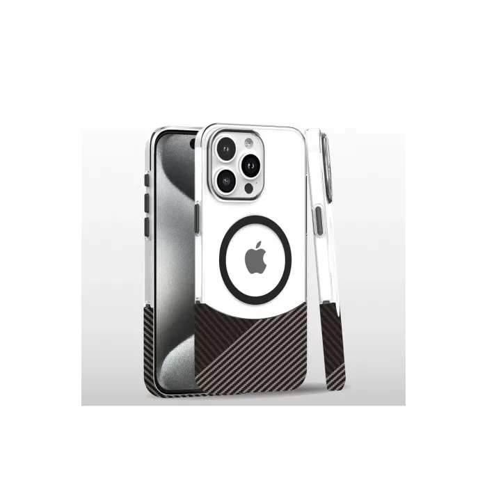 Joko iPhone 16 Pro Carbon Puzzle Magsafe Kapak - Gri