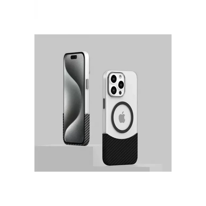 Joko Apple iPhone 16 Pro Carbon Puzzle Magsafe Kapak - Gri