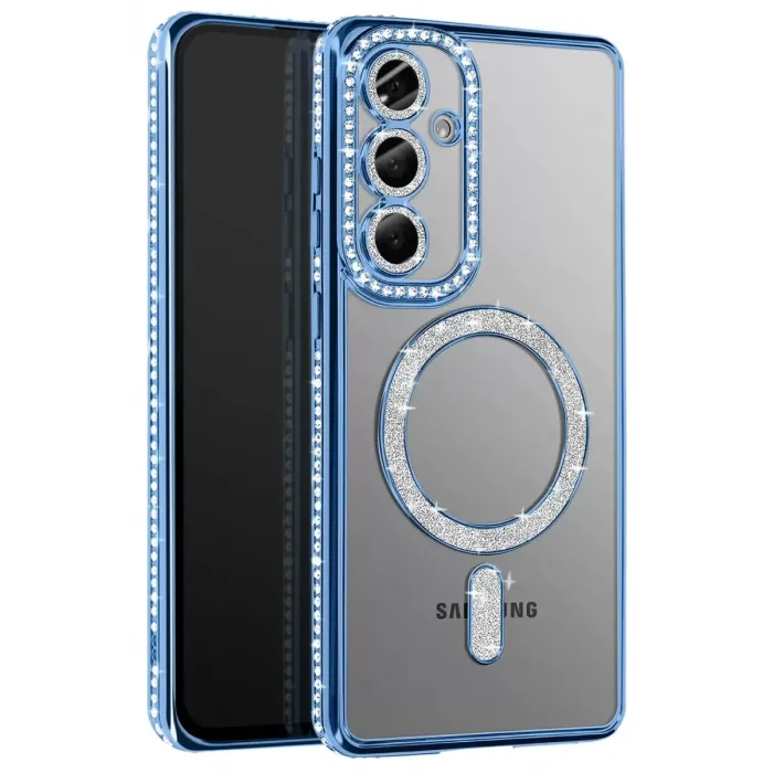 Joko Samsung Galaxy A57 5G Joke Simli Magneticsafe Kılıf - Mavi