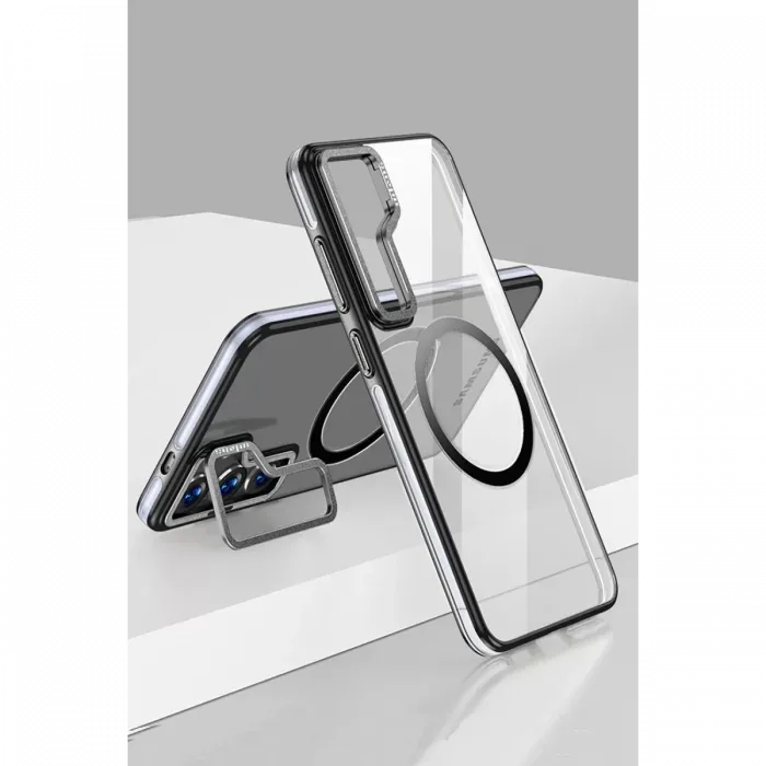 Joko Samsung Galaxy S24 Crystal Magsafe Kapak - Siyah