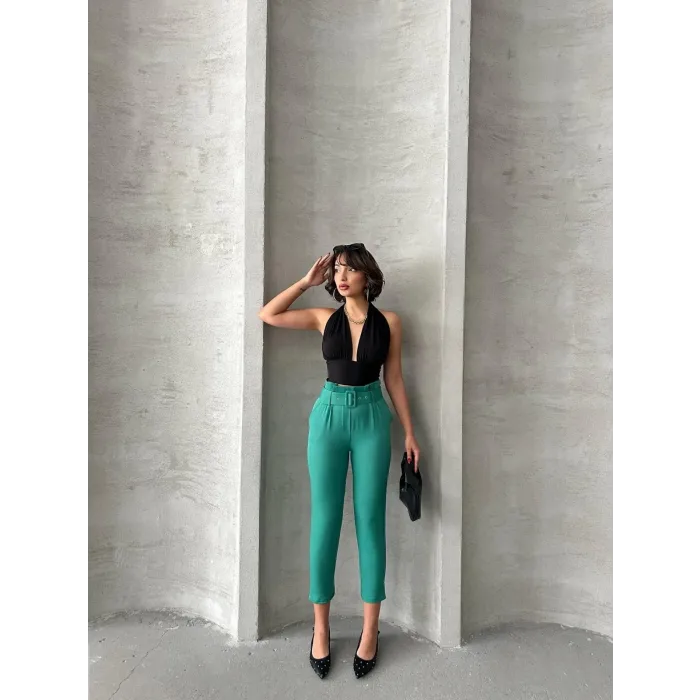 Kemerli havuç pantolon