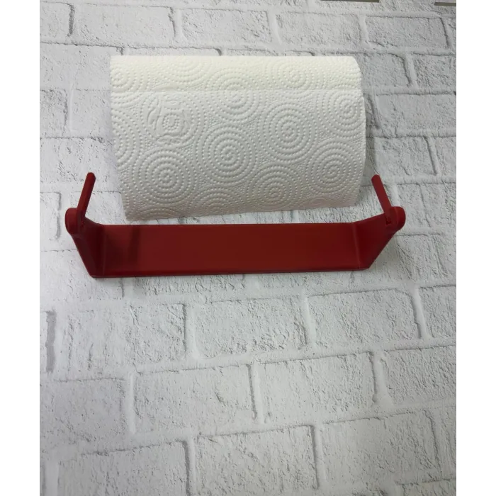 Kırmızı Peçete Askısı Mutfak Duvar Tipi Peçetelik Organizer