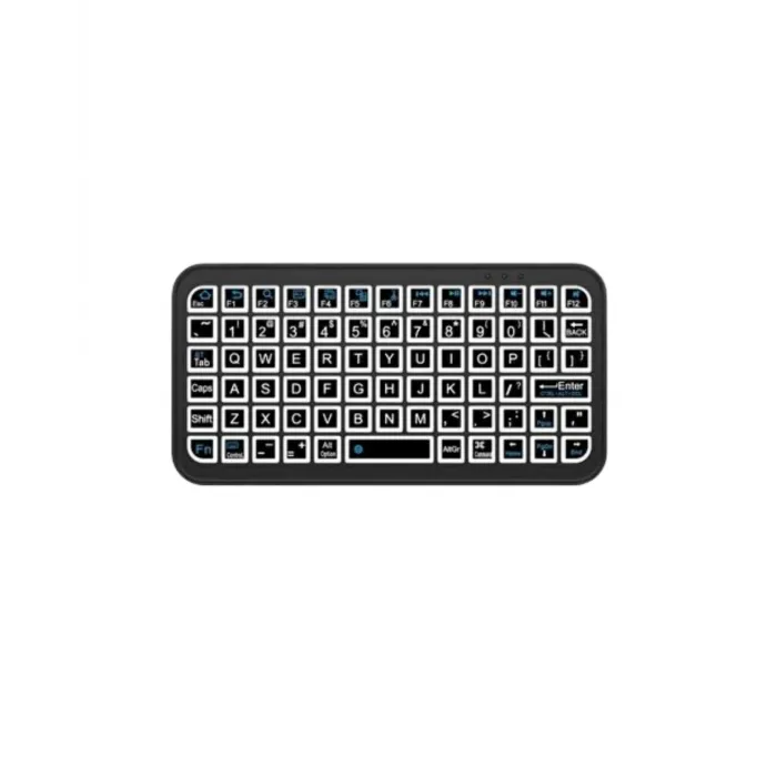 Kompakt Siyah RGB Işıklı Bluetooth Mini Klavye