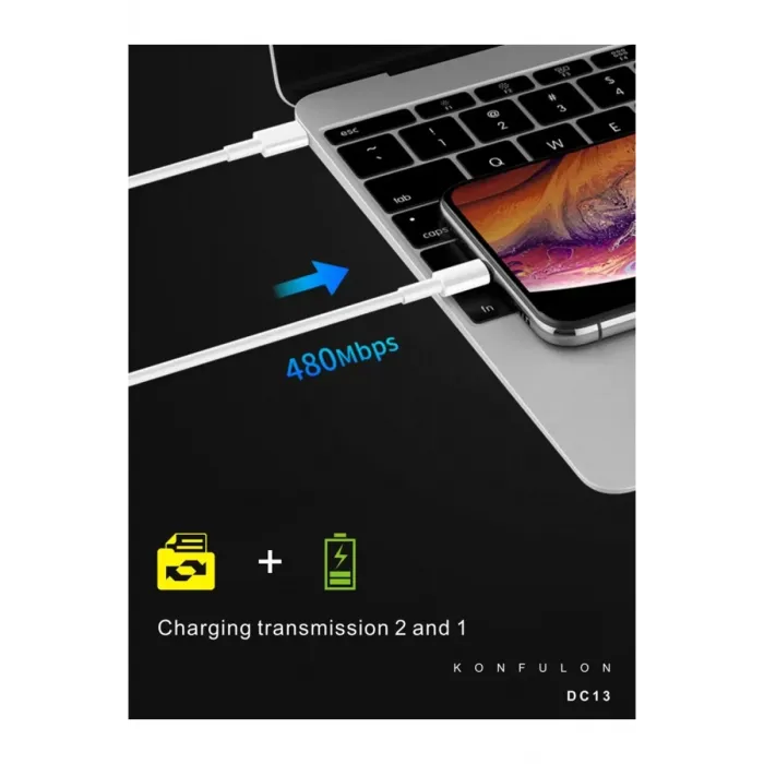 Konfulon DC13 1M 20W Type-C to Lightning Kablo iphone Uyumlu