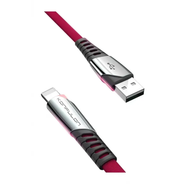 Konfulon DC17 Lightning Kablo iphone Uyumlu 1M 2.4A - Kırmızı