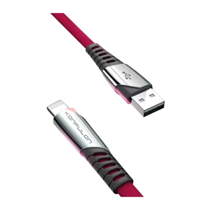 Konfulon DC17 Lightning Kablo iphone Uyumlu 1M 2.4A - Kırmızı