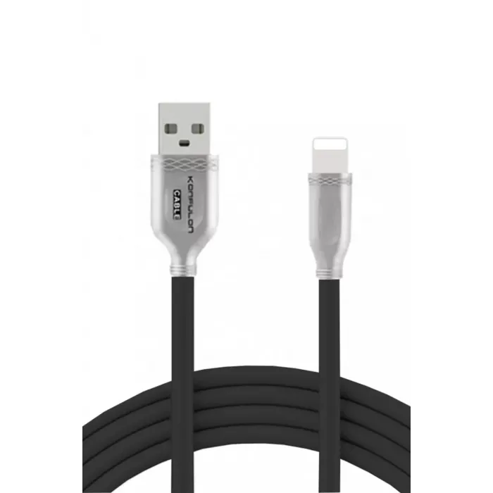 Konfulon S48 Lightning Kablo iphone Uyumlu 1M 3A - Siyah
