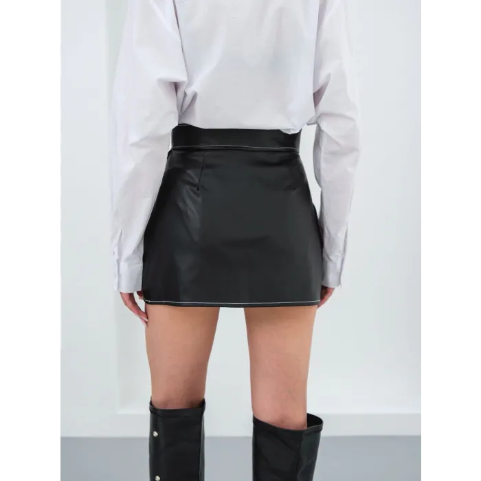 Kontrast deri etek siyah w260015