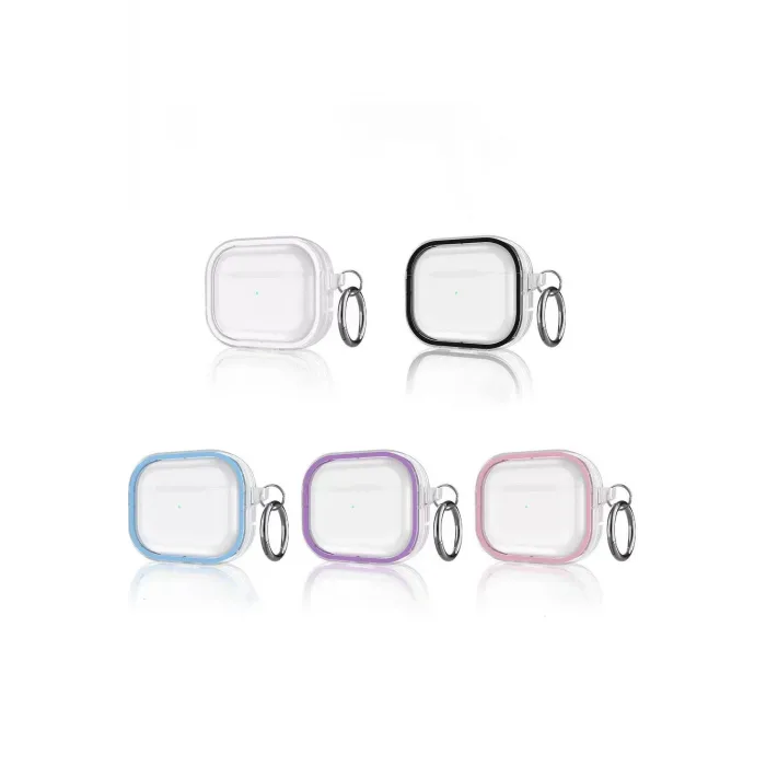 Movenchy Airpods Pro 2 (2.nesil) Shiny Şeffaf Kılıf - Siyah