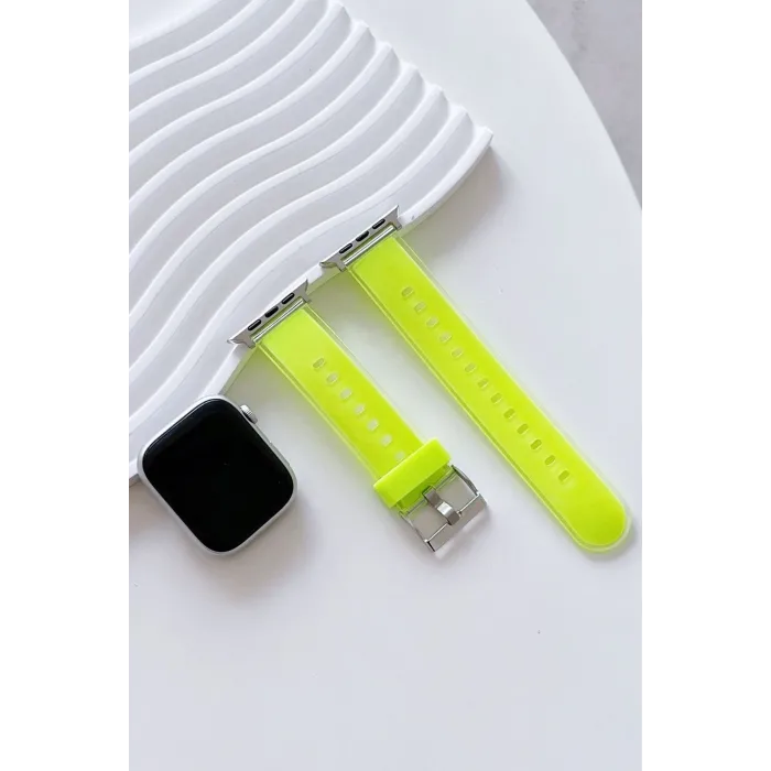 Movenchy Watch 45mm Jelly Silikon Kordon - Yeşil