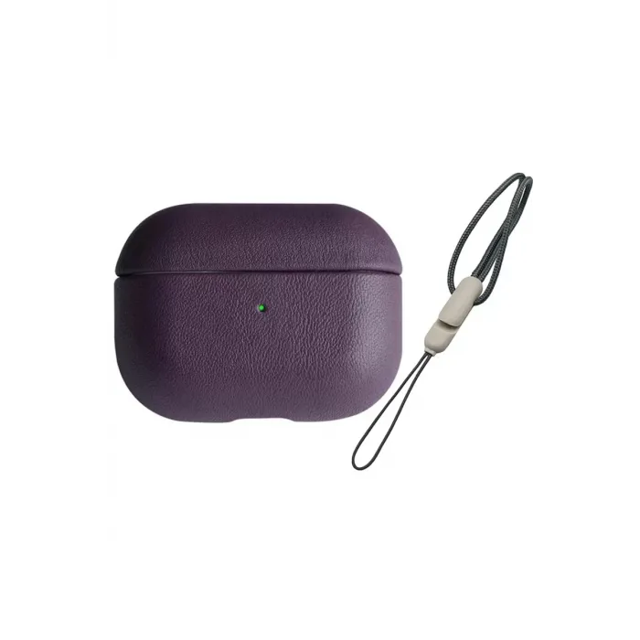 Newface Airpods Pro 2 (2.nesil) 405 Deri Kılıf - Mor
