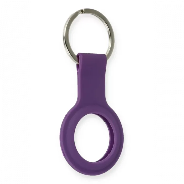 Newface Airtag Silikon Kılıf - Mor