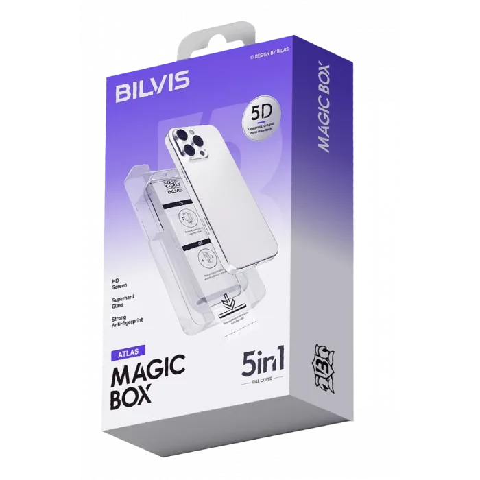Newface Apple iPhone 13 Pro Max Bilvis 5in1 3D Magic Cam Ekran Koruyucu - Siyah